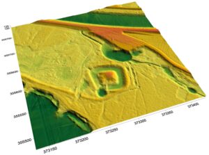 GAJKÓW, cieniowany model reliefu otoczenia stanowisk
