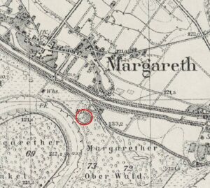 GAJKÓW, fragment mapy Messtischblatt z lokalizacją obiektu