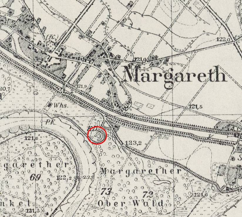 GAJKÓW, fragment mapy Messtischblatt z lokalizacją obiektu