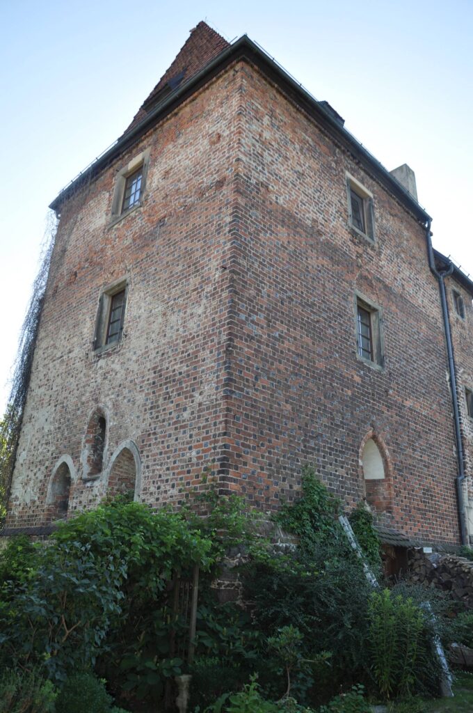 BIESTRZYKÓW, widok wieży od strony wschodniej (fot. D. Nowakowski , Katalog Zamków i Dworów Obronnych Śląska [https://zamki.pwr.edu.pl/]. Licencja: CC BY-NC 4.0 [https://creativecommons.org/licenses/by-nc/4.0/])