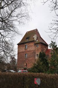 BIESTRZYKÓW, widok wieży od strony północnej (fot. D. Nowakowski , Katalog Zamków i Dworów Obronnych Śląska [https://zamki.pwr.edu.pl/]. Licencja: CC BY-NC 4.0 [https://creativecommons.org/licenses/by-nc/4.0/])