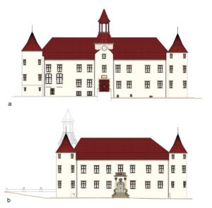 CHOBIENIA, plan dworu na poziomie piętra