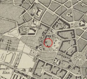 WROCŁAW-GAJOWICE, fragment mapy Messtischblatt z lokalizacją obiektu