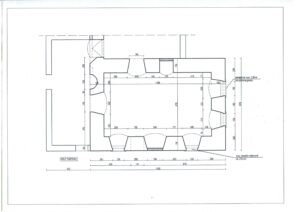 MARSZOWICE, plan wieży na poziomie parteru (opr. R. Mruczek)