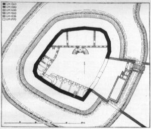 NAMYSŁÓW, Plan zamku na poziomie parteru (za: Bimler 1940, s. 91)