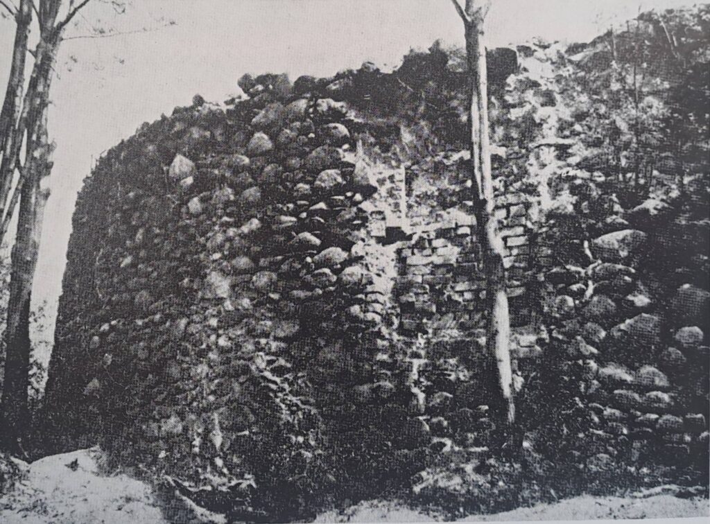 ŚRODA ŚLĄSKA, widok północnego odcinka kurtyny muru obwodowego wg fotografii z okresu międzywojennego (za: Kozaczewski 1965, s. 41)