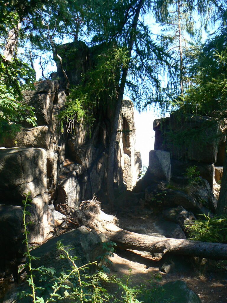 KARPNIKI, zamek Sokolec, widok na obecne ruiny (fot.