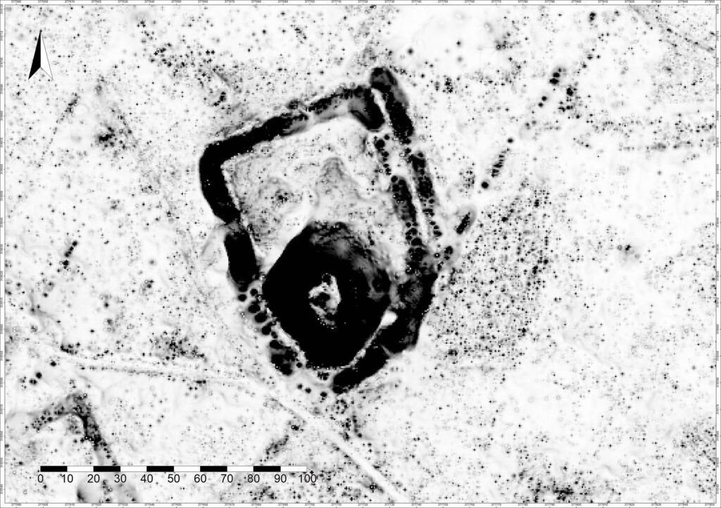 GNOJNA, st. 1, współczynnik widoczności nieba (Sky View Factor, SVF) stanowiska (oprac. M. Legut-Pintal, Katalog Zamków i Dworów Obronnych Śląska [https://zamki.pwr.edu.pl/]. Licencja: CC BY-NC 4.0 [https://creativecommons.org/licenses/by-nc/4.0/])