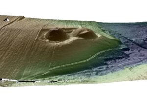 LASKOWICE, st. 1, widok 3D stanowiska (oprac. M. Legut-Pintal, Katalog Zamków i Dworów Obronnych Śląska [https://zamki.pwr.edu.pl/]. Licencja: CC BY-NC 4.0 [https://creativecommons.org/licenses/by-nc/4.0/])