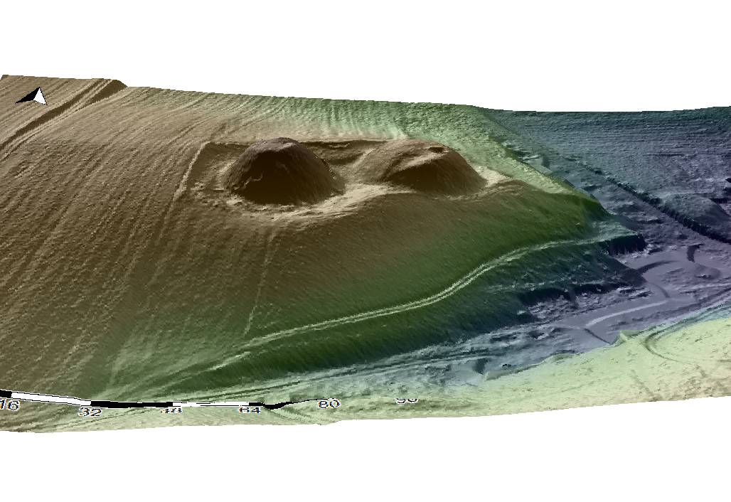 LASKOWICE, st. 1, widok 3D stanowiska (oprac. M. Legut-Pintal, Katalog Zamków i Dworów Obronnych Śląska [https://zamki.pwr.edu.pl/]. Licencja: CC BY-NC 4.0 [https://creativecommons.org/licenses/by-nc/4.0/])