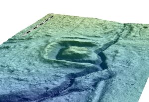 PRUDNIK, st. 11 (Dębowiec), widok 3D modelu stanowiska (oprac. M. Legut-Pintal, Katalog Zamków i Dworów Obronnych Śląska [https://zamki.pwr.edu.pl/]. Licencja: CC BY-NC 4.0 [https://creativecommons.org/licenses/by-nc/4.0/])