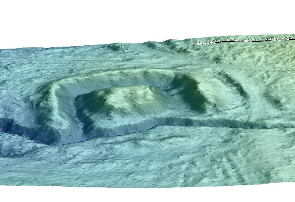 PRUDNIK, st. 11 (Dębowiec), widok 3D modelu stanowiska (oprac. M. Legut-Pintal, Katalog Zamków i Dworów Obronnych Śląska [https://zamki.pwr.edu.pl/]. Licencja: CC BY-NC 4.0 [https://creativecommons.org/licenses/by-nc/4.0/])
