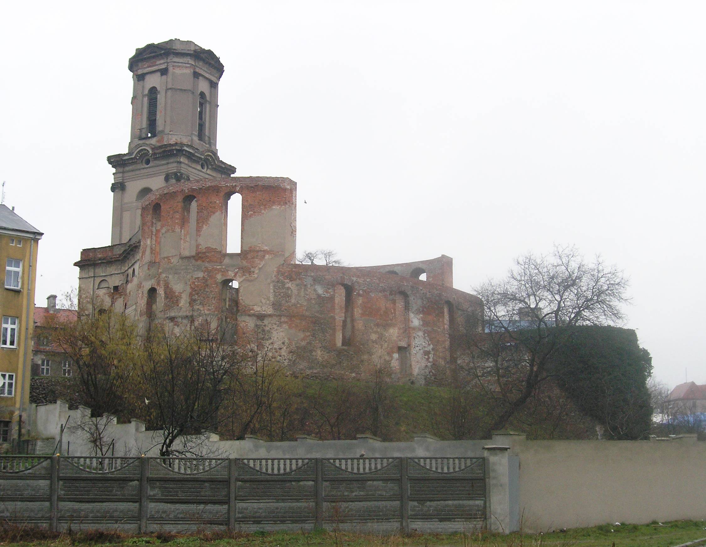 SZPROTAWA, widok ruin zamku-zboru od strony południowo-zachodniej, 2007 r. (fot. D. Nowakowski)