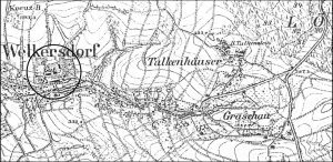 Podskale, lokalizacja zamku na planie Messtichblatt