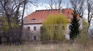 UCIECHÓW, dwór w widoku z płd., 2023 r. (fot. M. Chorowska)