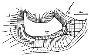 PIETRZYKÓW, plan obiektu zach. (oprac. A. Boguszewicz)
