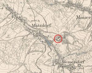 MACIEJOWIEC, dwór i folwark w Maciejowcu na mapie topograficznej typu Mestischblatt, ark. 5059 Alt-Kemnitz wyd. w 1886 r. (opr. A. Walkowska)