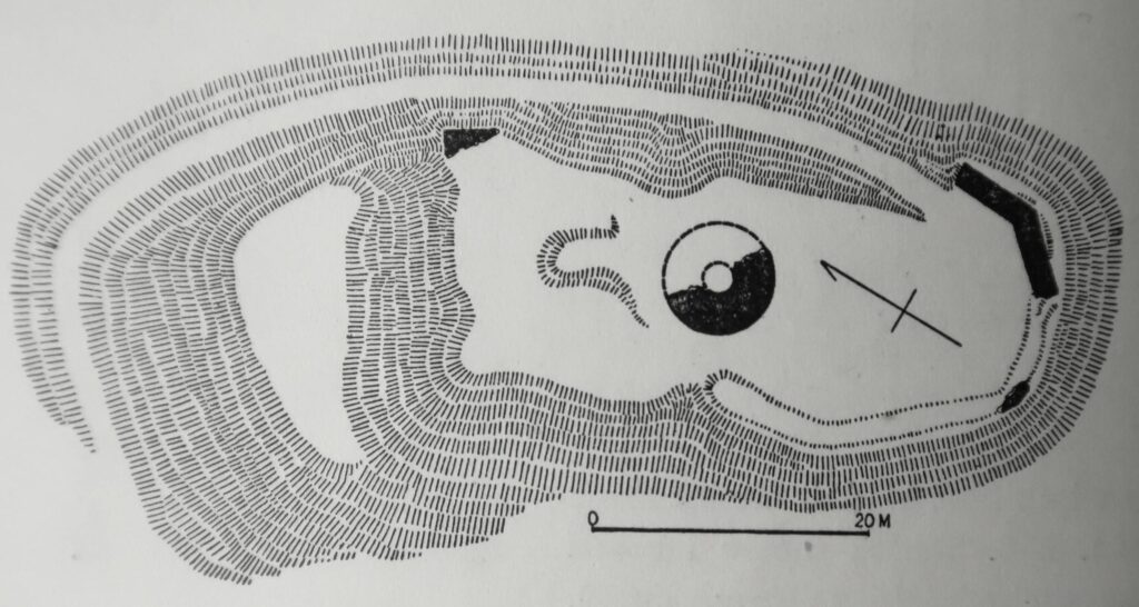 HOMOLE, plan zamku górnego (wg B. Guerquin, Zamki śląskie, Warszawa 1956, s. 58)